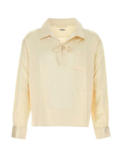 Bode Men Cream Satin Maze Blouse