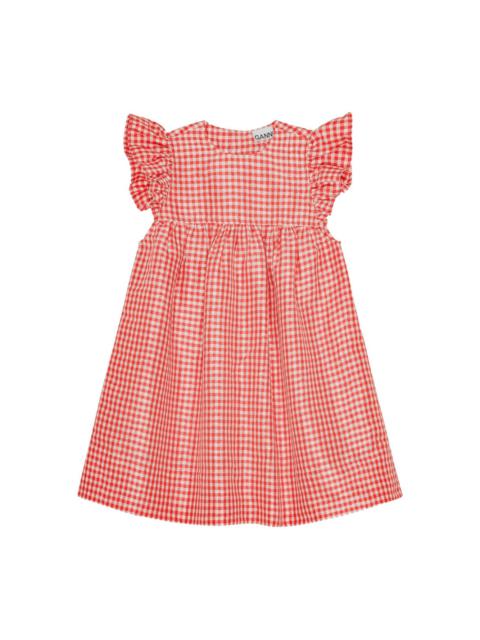 gingham-print dress