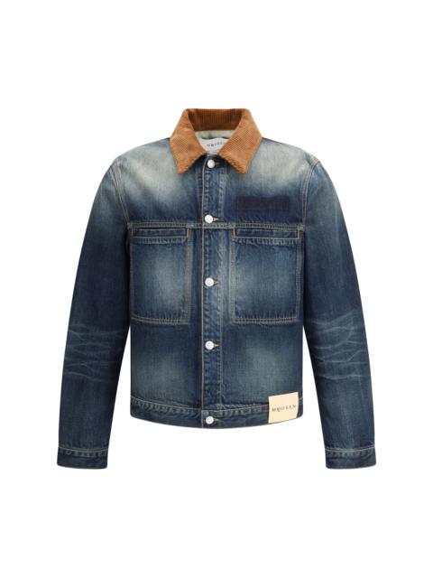 Alexander Mcqueen Men Denim Jacke