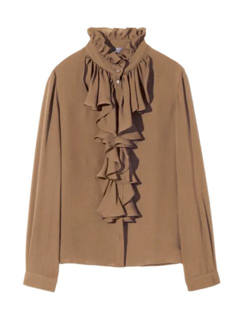 NILI LOTAN Lily Blouse in Cognac