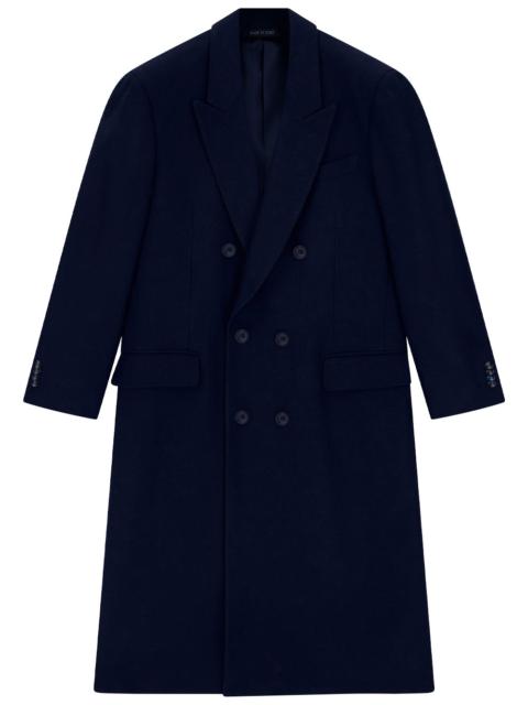 GIORGIO ARMANI Giorgio Armani Men Cappotto In Lana Vergine E Cashmere Con Motivo Chevron