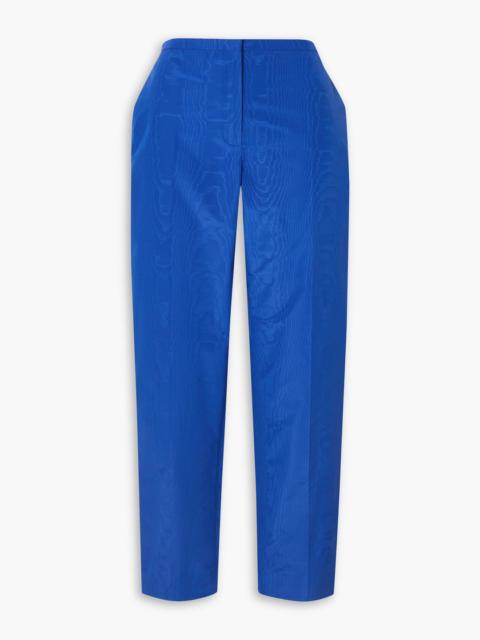 NINA RICCI Cropped cotton-blend moire straight-leg pants