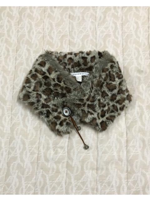Other Designers Vintage - SUNAO KUWAHARA Faux Fur Leopard Muffler Scarf