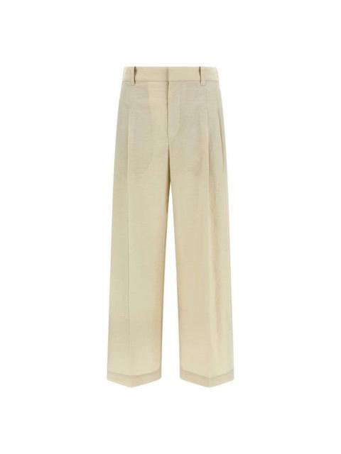 Brunello Cucinelli BRUNELLO CUCINELLI White Cotton Trousers New & Authentic (Wo
