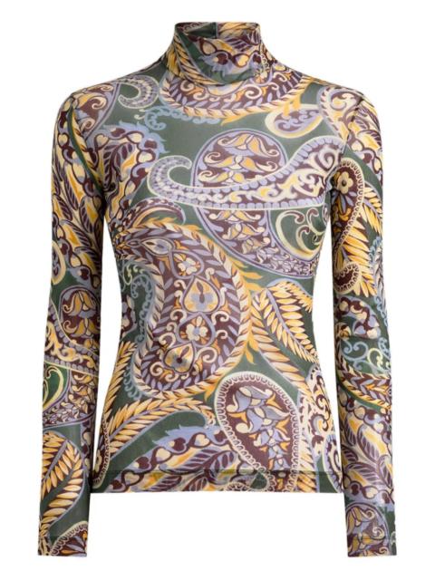 Etro Etro Women High-Neck Top With Paisley Pattern