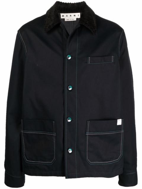 Marni stitch-detail shirt jacket