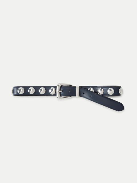 VERONICA BEARD ARCH STUDDED LEATHER BELT