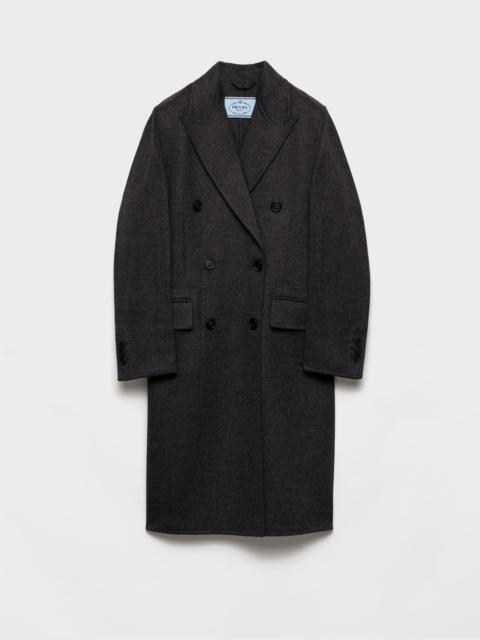 Prada Double-breasted double cashwool coat