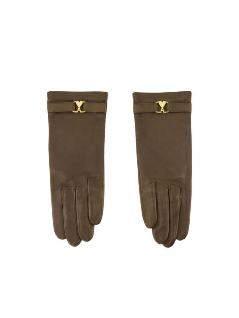AMI Paris Ami De Coeur leather gloves