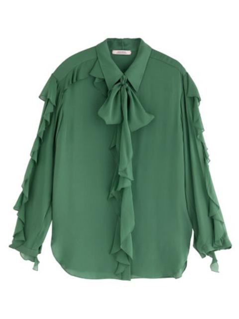 Dorothee Schumacher Sheer Twist Ruffled Silk-chiffon Blouse