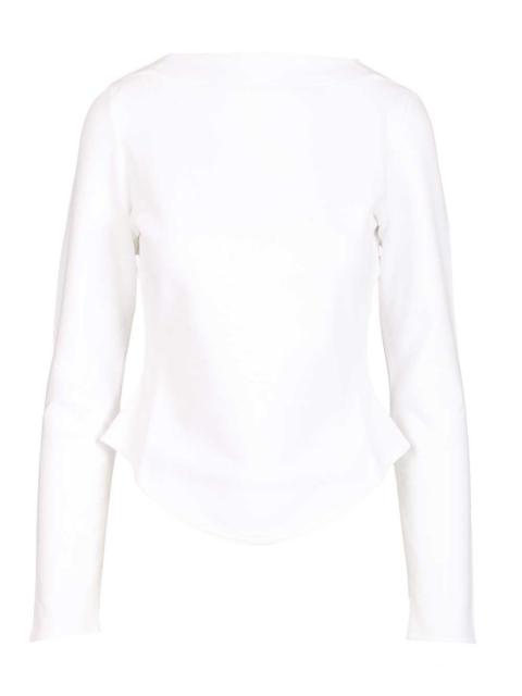 Alaïa Alaïa Women Long-Sleeved Cotton Jersey T-Shirt