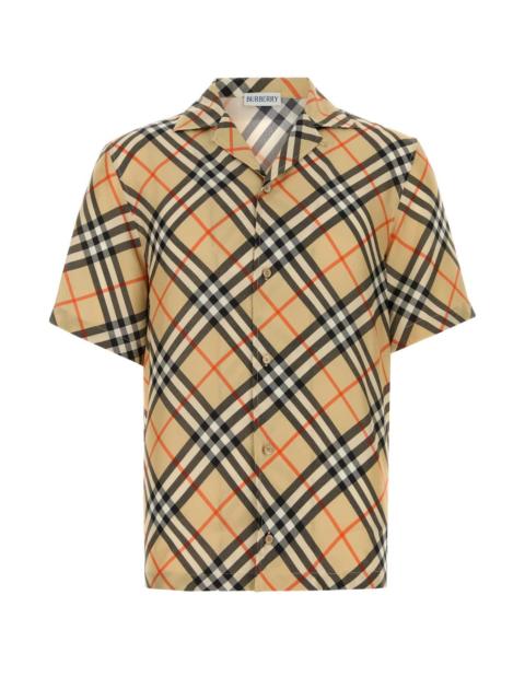 Burberry Burberry Men Printed Silk Shirt