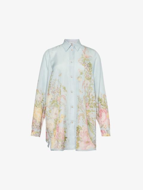 Zimmermann Floral-print silk shirt