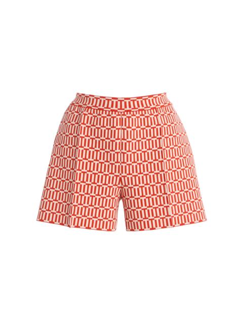 HIGH SPORT Savannah Striped Cotton Shorts orange