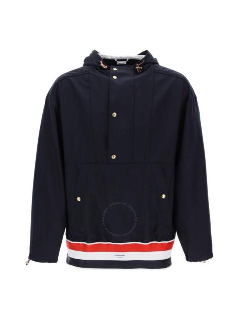 Thom Browne Navy Wool Oversized Anorak