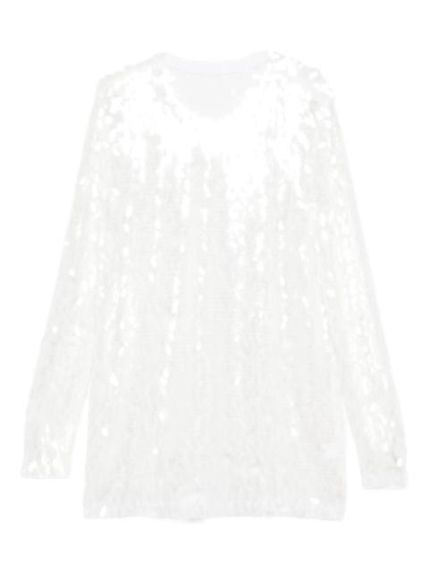 NORMA KAMALI sequined crew-neck mini dress