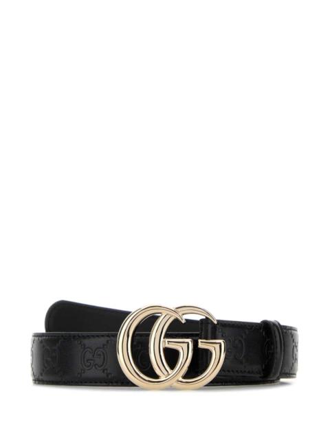 GUCCI Gucci Women Black Leather Belt