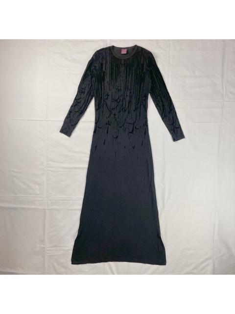 Jean Paul Gaultier 1998 Fall/Winter Jean Paul Gaultier Dripping Blood Velvet Stretch Maxi Dress