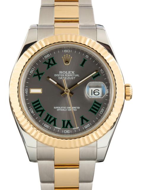 ROLEX Pre-Owned Rolex Datejust II Ref 116333 Wimbledon Dial