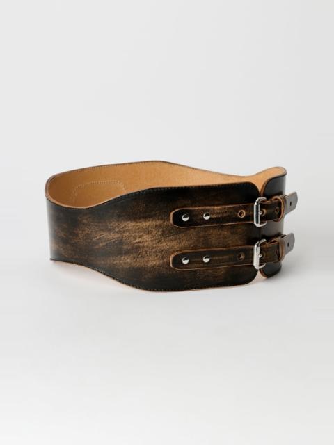 Our Legacy Sunny Girdle Belt Vintage Black Leather