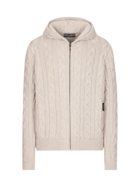 Dolce & Gabbana CABLE-KNIT HOODIE