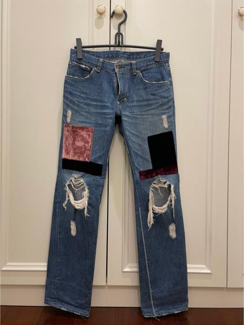 NUMBER (N)INE Number Nine SS03 Kurt Cobain Velours Denim Jeans