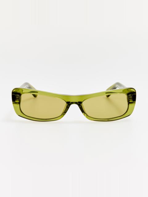LINDA FARROW Capri Sunglasses in  Khaki