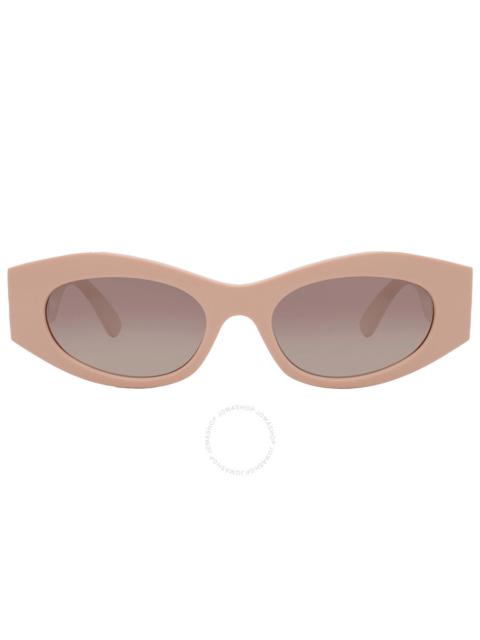 VERSACE Versace Brown Gradient Grey Mirror Silver Cat Eye Ladies Sunglasses VE4480U 54946I 51