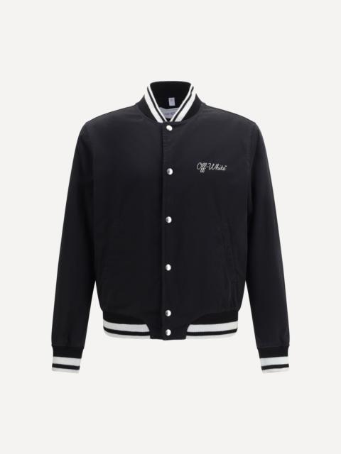 Off-White Script Cotgab Souvenir varsity Jacket