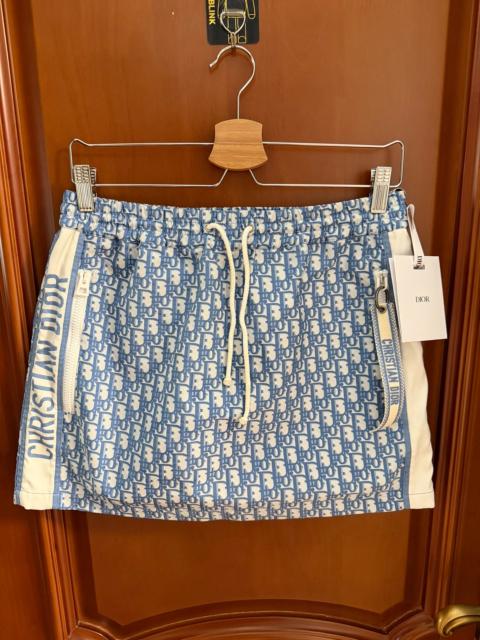 Dior Dior Blue Logo-Print Skirt