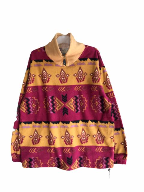 Other Designers Vintage - Vintage Gorpcore Navajo Printed Fleece Half Zipper Jumper