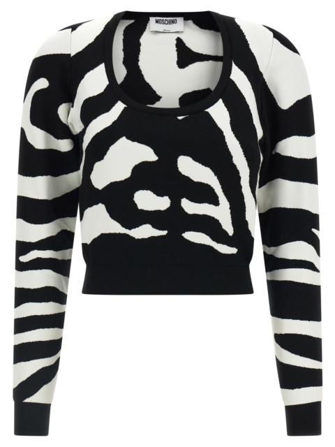 Moschino Moschino Women Zebra Intarsia Sweater