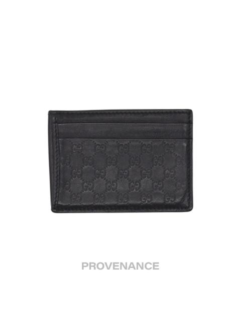 GUCCI Gucci Card Holder Wallet - Black MicroGuccissima