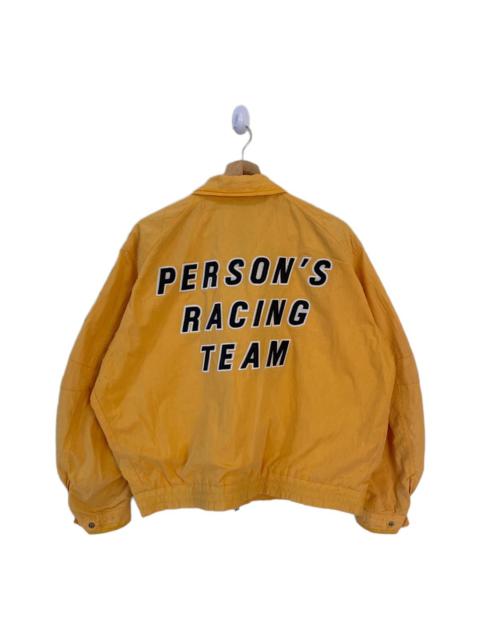 Other Designers Vintage - GRAIL🔥PERSON'S RACING TEAM BOMBER JACKET MULTI POCKET CARGO