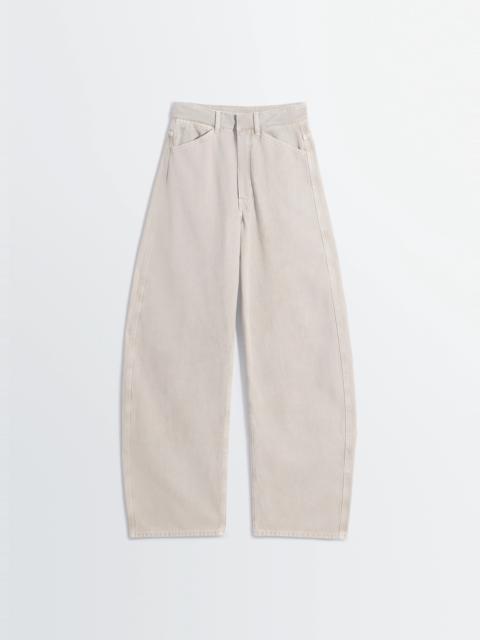 Lemaire HIGH WAISTED CURVED PANTS IN HEAVY BROKEN TWILL SNOW
