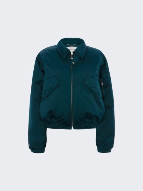 Victoria Beckham Padded Bomber Jacket Dark Teal