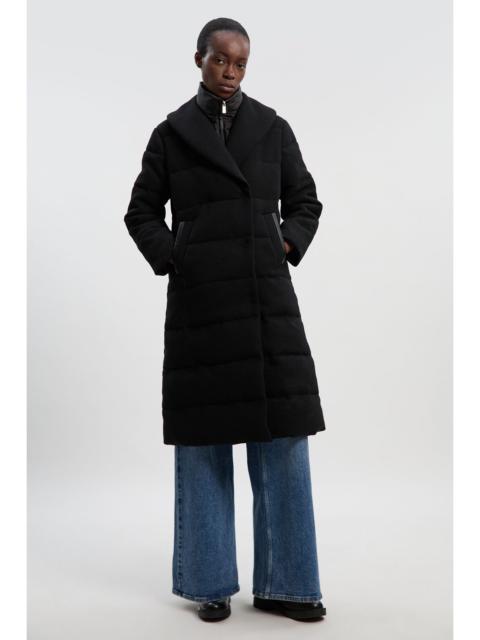 KAREN MILLEN Wool Hybrid Padded Puffer Midi Coat
