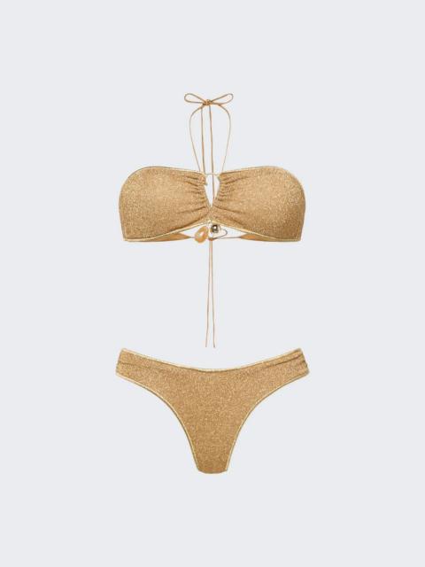 Oséree Lumiere Stones Bandeau Set Gold