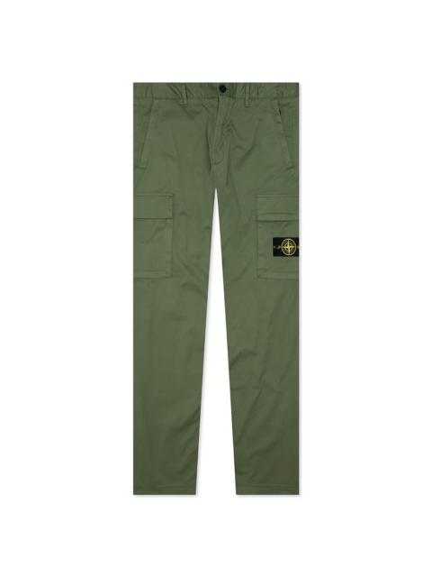 Stone Island STRETCH GABARDINE TROUSERS - OLIVE GREEN