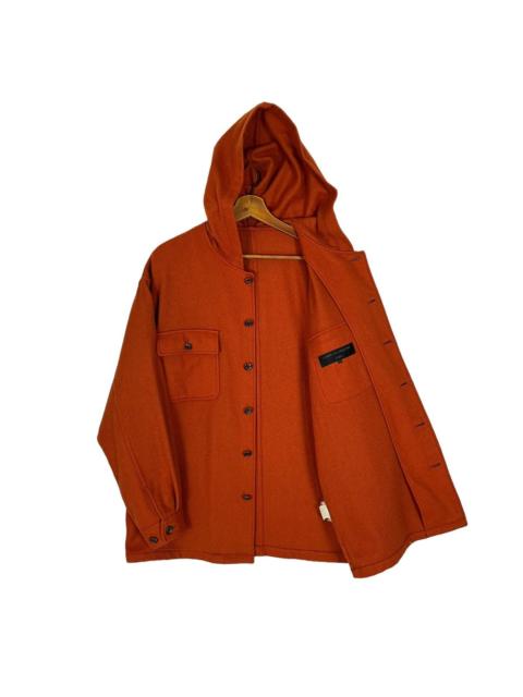 Comme des Garçons Homme Fall 1989 Collection Orange Hooded Button Up Jacket