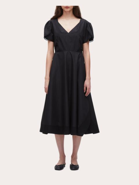 3.1 Phillip Lim Techno Poplin V-Neck Midi Dress