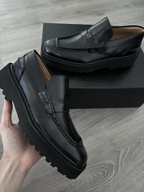 Dries Van Noten Dries Van Noten Squared Toe Loafers Black Polished Leather