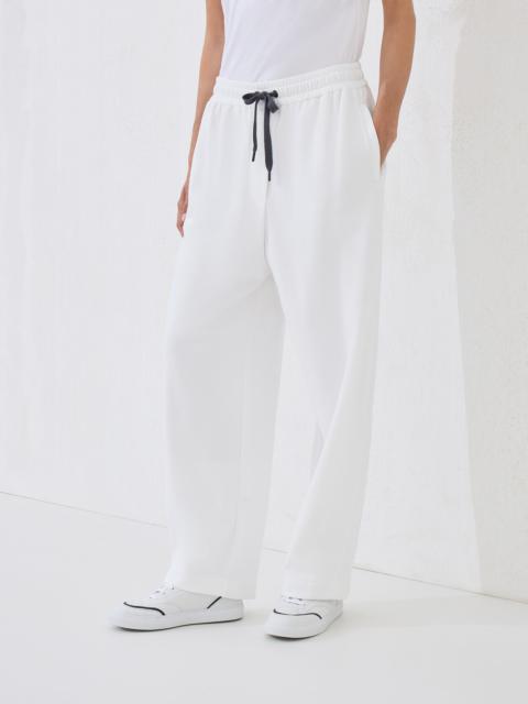 Brunello Cucinelli Techno cotton piqué track trousers