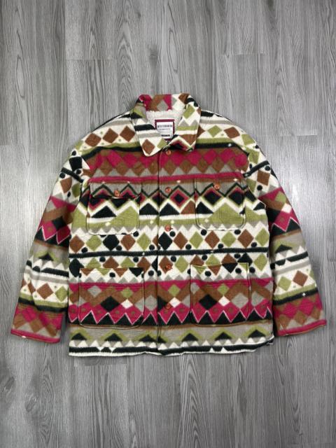 Other Designers Japanese Brand - Mediterranean bulky fleece inside multicolor jacket