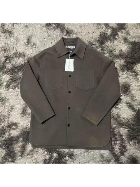 Acne Studios Acne Studios SS24 Loose-fitting shirt-style solid color jacket dark brown