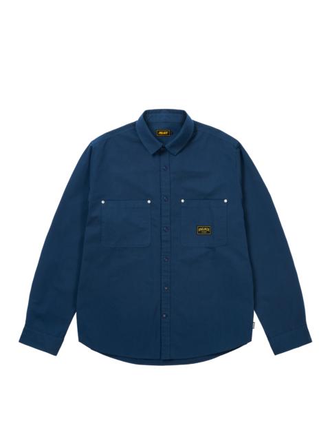 PALACE COTTON TWILL OVERSHIRT WASHED BLUE