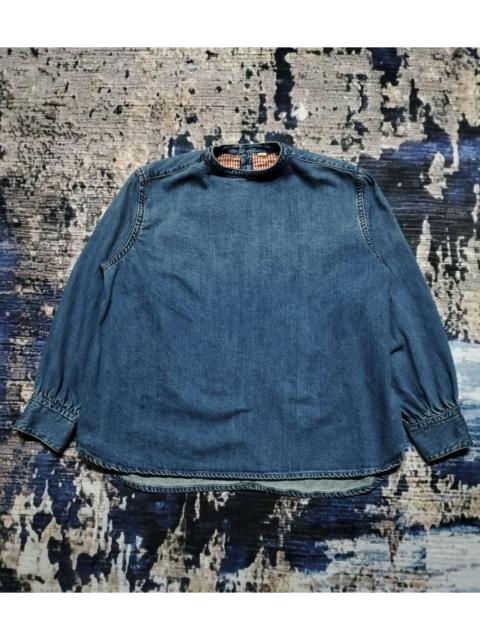 Other Designers 45r By 45rpm Mugihiko Denim Puff Sleeve Denim Blouse
