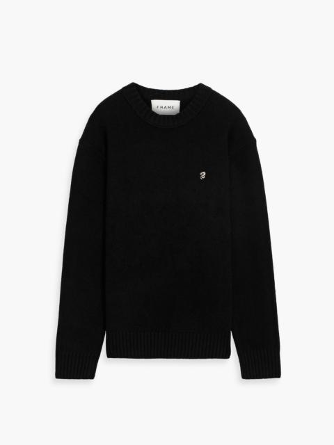 FRAME Embroidered cashmere sweater