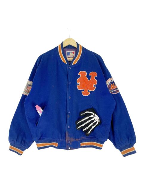 Other Designers Vintage - ⚡️90s NEW YORK METS Wool Varsity Jacket