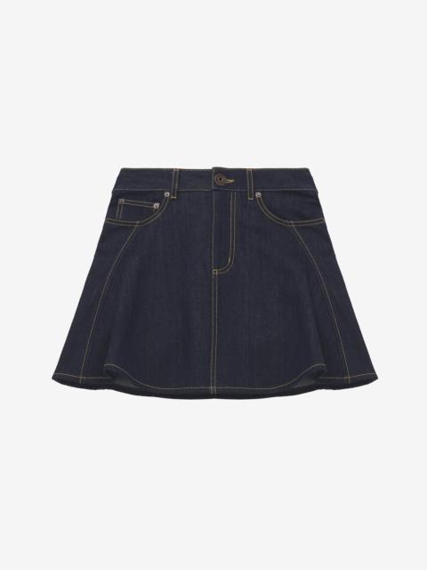 Alexander McQueen Denim Mini Skirt